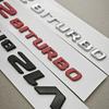 3D ABS Chrome Black Car Letter Side Fender Badge Logo V12 BITURBO Sticker Emblem For Mercedes Benz AMG G63 G65 Auto Accessories XV7