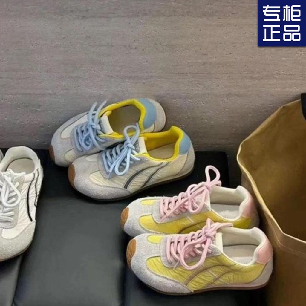 Ретро Макарон Немецкие тренировочные туфли женские 2025 весна новые на мягкой подошве универсальные кеды повседневные спортивные туфли Форрест Гамп