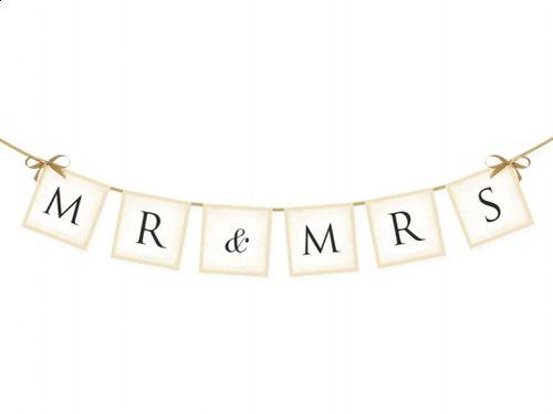 Baner Weselny Mr & Mrs Ok. 77Cm 1 Szt.