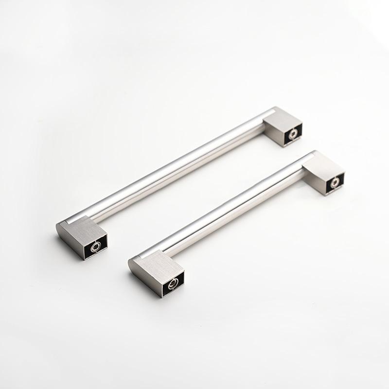 1 шт. Мебельные ручки-скобы серебристые для шкафа, кухни, сделай сам, из нержавеющей стали, ручка-кнопка для двери