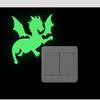 Светящаяся наклейка на переключатель, мультяшная наклейка для домашнего декора, наклейка на стену, украшение для детской комнаты