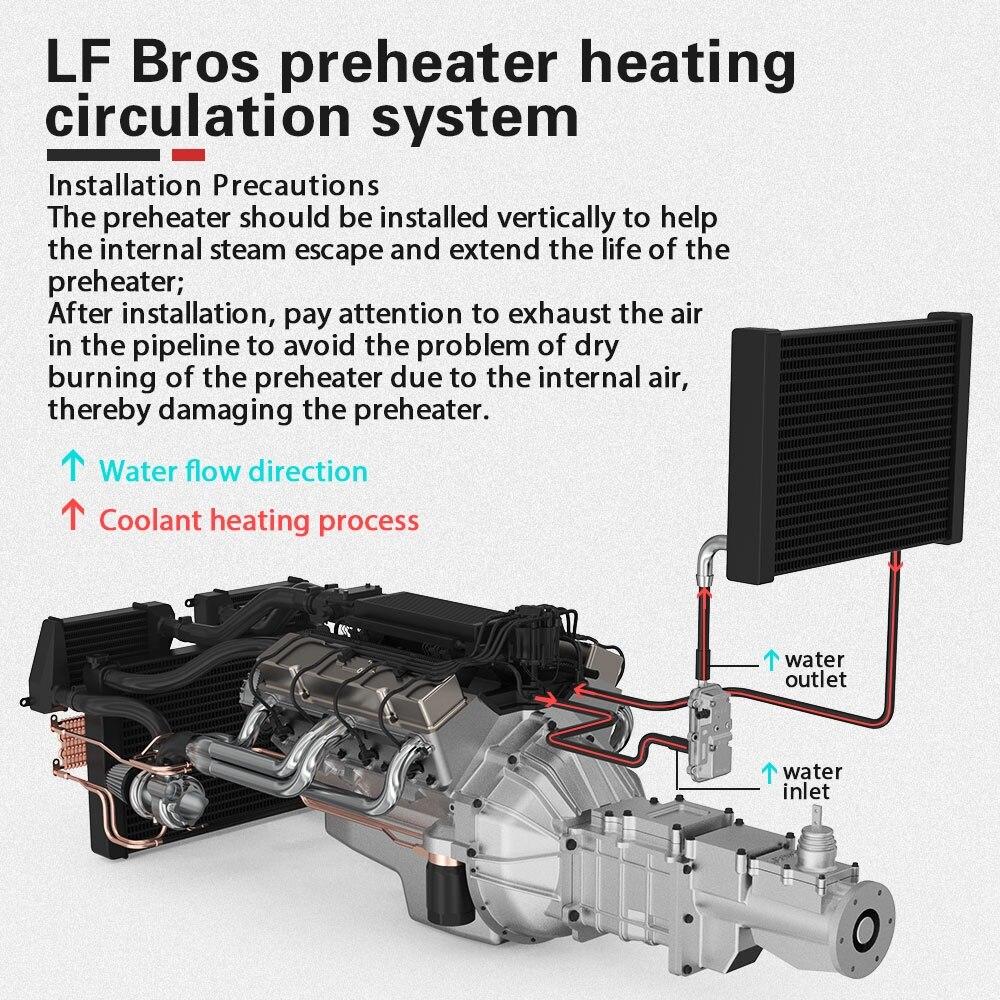 220 В 3000 Вт стояночный обогреватель бака для воды Автомобильный обогреватель 1,8-2,5 л подогреватель двигателя автомобиля подогреватель из алюминиевого сплава для дома, автомобиля, грузовика, лодки