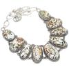 Ocean Jasper Gemstone Handmade Ethnic 925 Silver Necklace 18" JCN353-70