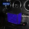 Crystal Diamond Car Vent Storage Box Auto Leather Organizer Cell Phone Glass Key Card Holder Decor Car Accessories for Women