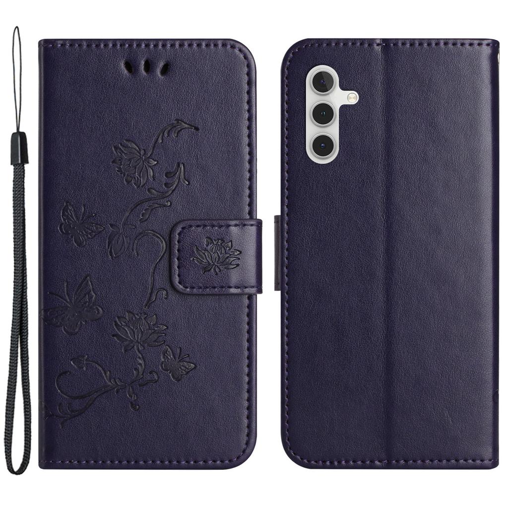 For Samsung Galaxy M15 5G/F15 5G Flip Wallet Case Butterfly Flower Leather Phone Cover