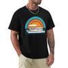 Vintage Retro Pontoon Captain Pontoon Boat Pontoon Lake Tshirt Basic Plain Short Sleeve Crew Neck Tee