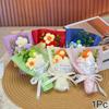 1PC Simulation Bouquet Parties Knitted Decoration Blessing Surprise Rich Colors Beauty Exquisite Shapes Gift