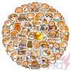 135Pcs/Set Q Funny Orange Cat Mini Diary Manual Stickers DIY Scrapbooks Album Decor Decals Stickers