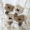 Коричневые мультяшные заколки для волос в виде медведя - Ручные заколки для волос в корейском стиле для детской осени/зимы