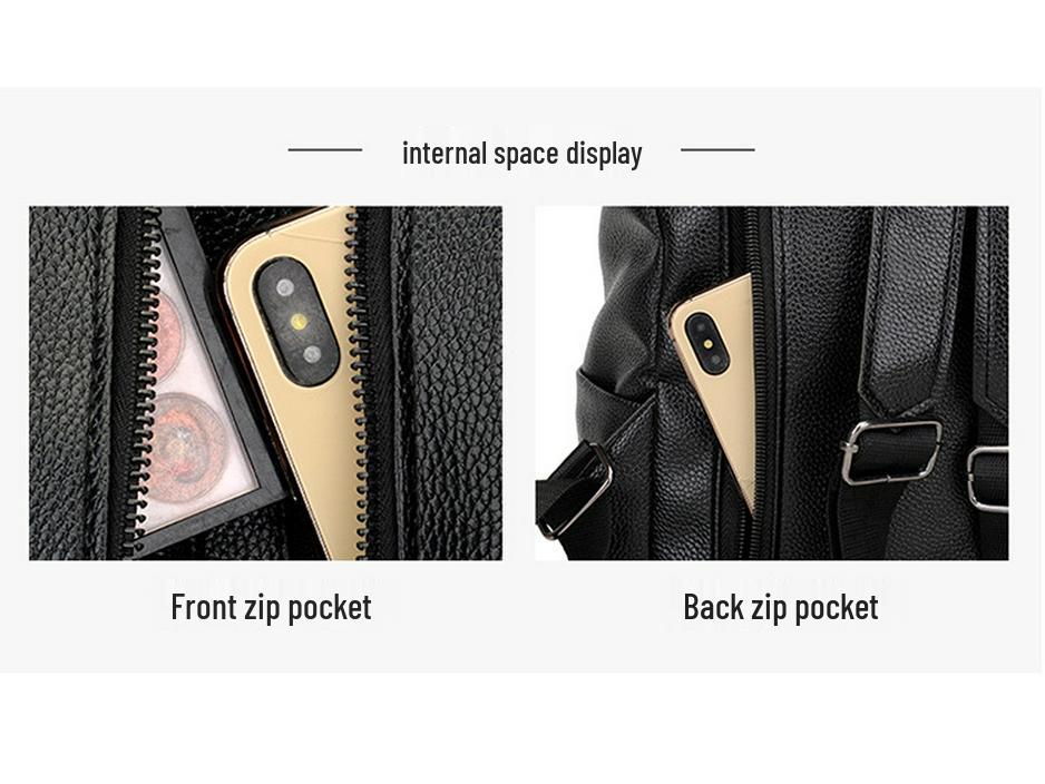 Женский рюкзак в корейском стиле 2024: Трендовый, Вместительный, Мягкая кожа для повседневных выходов и путешествий