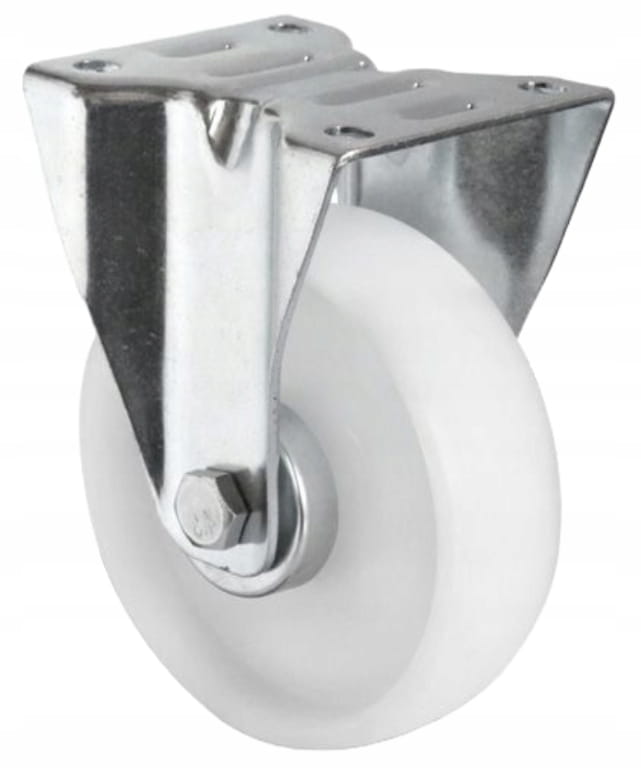 Fixed plastic caster 80 mm roller bearing