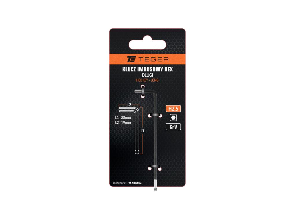 HEX H2.5 Allen key - LONG / TEGER