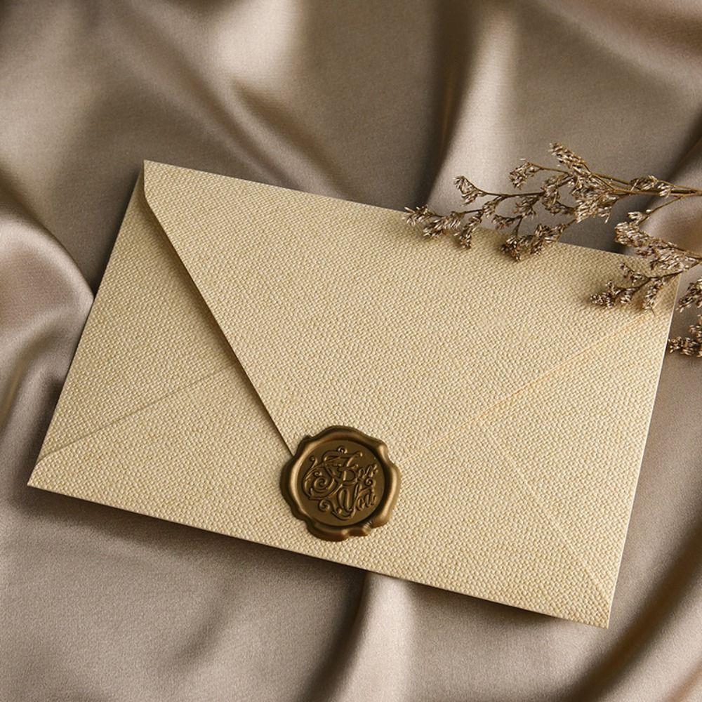 10Pcs Invitation Card Blessing Thank Envelope Simple Greeting Card Retro Envelope Teachers' Day