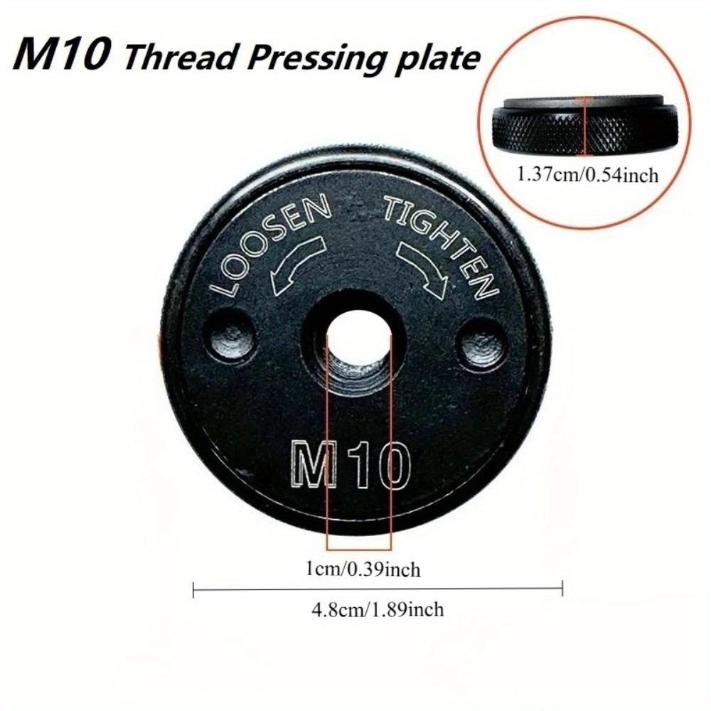 1pc M10/M14/5-8/11 Thread Quick Release Flange Nut for Angle Grinder - Heavy-Duty Metal Clamping Flange with Locking Nut Pressing Plate,Secure Tool