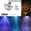 LED USB Car Ambient Light 5V DJ RGB Mini Light Color Changing Music Sound Lamp Car Atmosphere Light