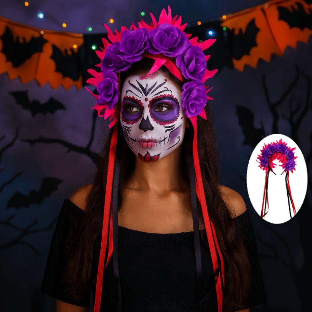 Cosplay Prop Rose Flower Headband Gothic Style Halloween Headdress  Halloween