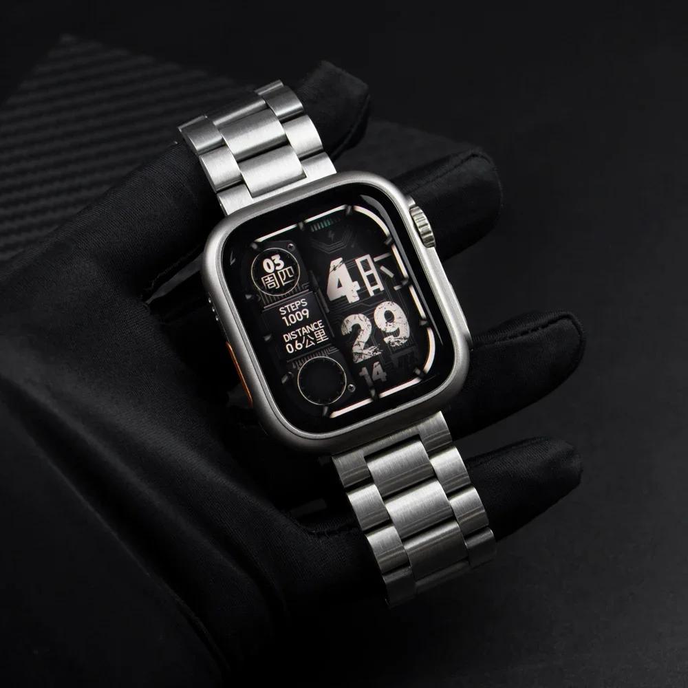 Сменить на Ультра Кейс+Ремешок для Apple Watch 40 мм 44 мм 41 мм 45 мм Металлический Ремешок из Нержавеющей Стали для iWatch Серии Серии 98 7 6 SE 5 4