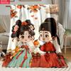 Anime Panda thin Flannel Blanket for Bedrooms,Living Rooms,Sofas Blankets,Lunch Breaks,Picnics,blankets fluffy