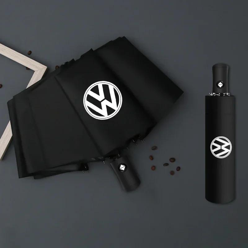 PET1 Для VOLKSWAGEN VW Новая Jetta VW Для Volkswagen Логотип Автомобиля Складной Зонт Аксессуары Защита от УФ для VW Scirocco Polo T5 Passat b6 Вперед
