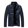Autumn and Winter Men's Leather Jacket, Stand Collar, Trendy Leather Jacket, Handsome Motorcycle Jacket, Men's Jacket