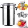 1PCS Storage Bottles Stainless Steel Sealed Canister Coffee Flour Sugar Container Holder Can Home St
