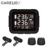 CAREUD Беспроводная система мониторинга давления в шинах TPMS для мотоцикла Беспроводная передача ЖК-дисплей С внутренними/внешними датчиками