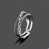 Men Ring Copper Opening Rings Hand Decor Retro Trendy Chain Lovers Jewelry for Party Decorations Jewelries Accessory