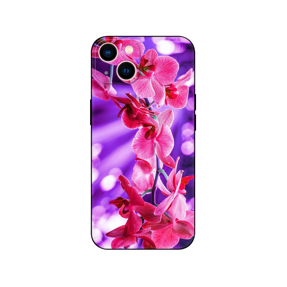 Черный чехол из ТПУ для Motorola Moto G31 G40 Fusion G41 G50 G55 Edge 30 G10 G20 G30 G100 5G G22 4G, чехол с цветком орхидеи