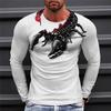Men's Round Neck Sweatshirt Long Sleeved T-shirt Loose Plus Size Trendy Fashionable Printed T Shirt Men's Tees