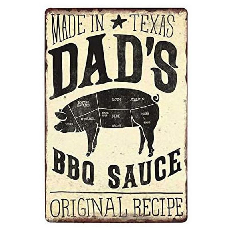 Vintage BBQ Metal Sign Funny Grill Master Party Tin Poster Wall Art Plaque for Home Kitchen Garden Barbecue Supplies