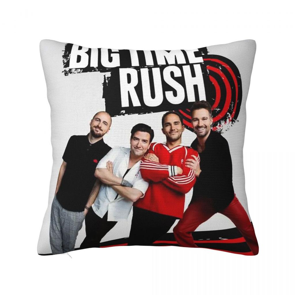 Big Time Rush BTR Band Music Square Pillowcase Pillow Cover Polyester Cushion Decor Comfort Throw Pillow for Home Sofa