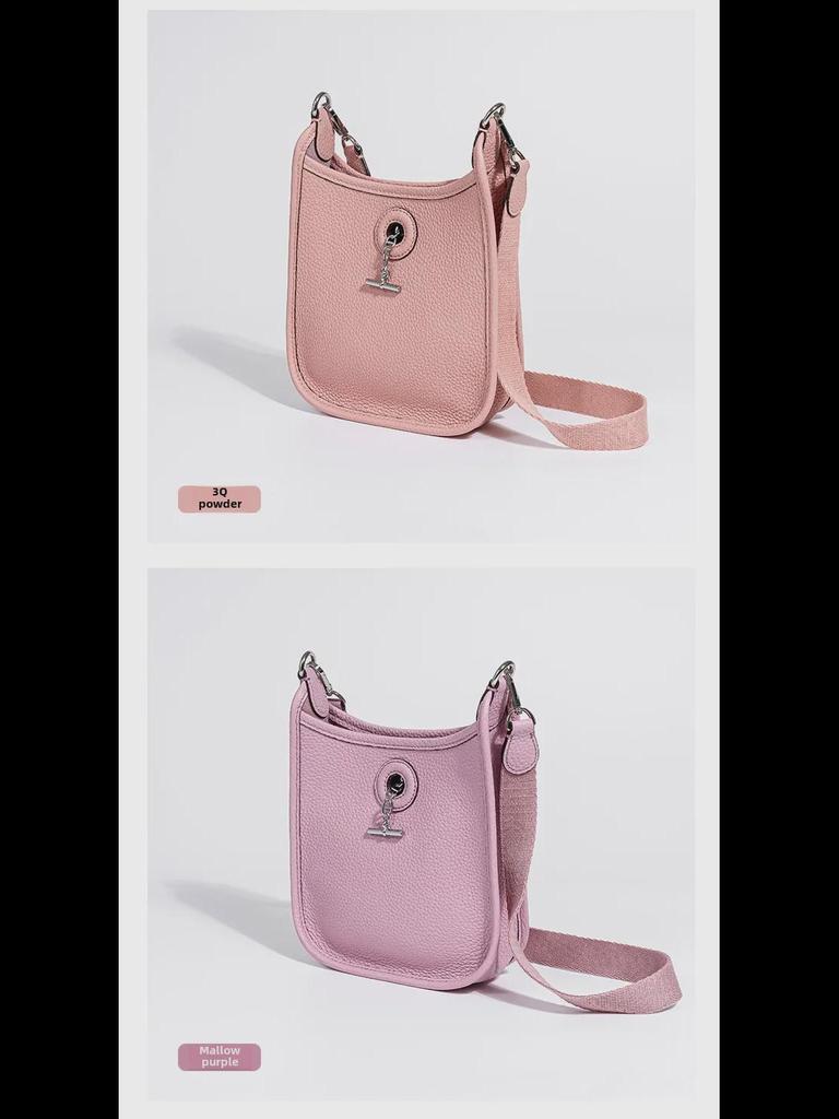 Весенняя сумка Vespa в корейском стиле в стиле ретро с первым слоем коровьей кожи и тесьмой через плечо 2024 года