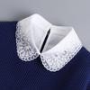 Women Fake Collar Blouse Sweater White Lapel Decor Detachable Collars For Women Black Lace False Collars Woman Lace Half Shirt
