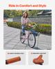 VEVOR Cruiser Bike, 1-Speed, 26-Inch Pink Beach Cruiser Bike with Large Capacity Basket and Rear Rack