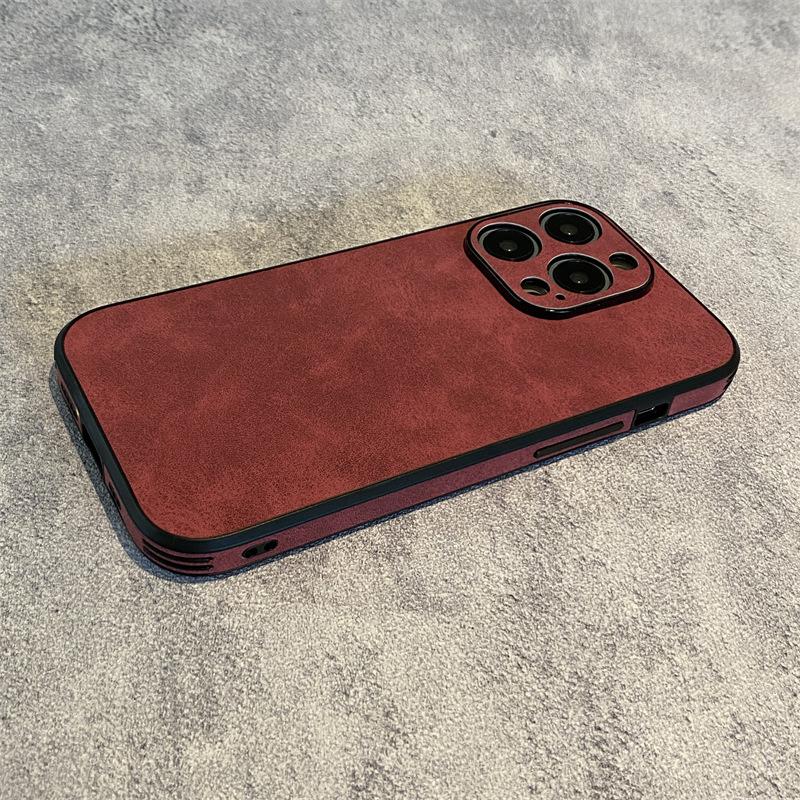 Текстура ретро-замши подходит для чехлов для телефонов Apple 14promax, IPhone13 Business 12 противоударных 11 защитных чехлов