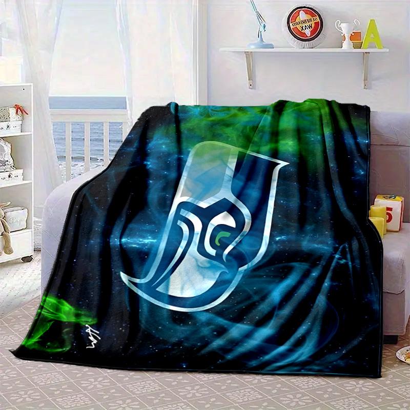 Seahawks Team Spirit Portable Blanket/Soft Blanket Bedding Blanket Suitable for Travel Camping Living Rooms Offices Sofas Fan Gifts