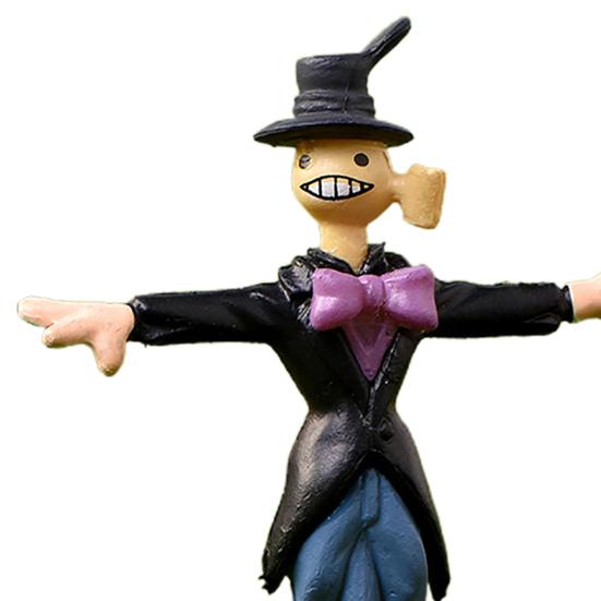 Мини Пугало Разноцветное Ухмыляющееся Лицо Износостойкий Декоративный Деревенский Декор Пугало для Суккулентов