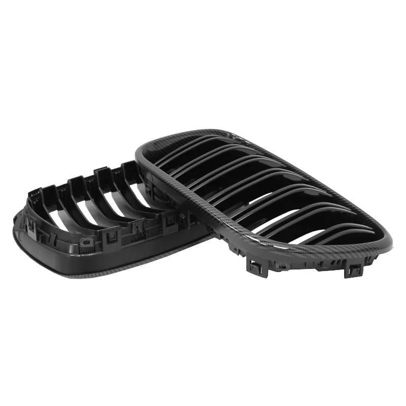 2PCS Racing Grill Gloss Black Car Front Bumper Grilles For BMW X3 F25 2011-2013 Kidney Grille New Accessories Replacement