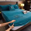 Solid Color Bed Cover Protector Bedspread Elastic Bed Fitted Sheets Plush Thicken Mattress Pad Cover King Queen 90 /160 /180x200