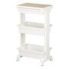 JEJ Lissestyle Table Cart with Drawers, Reversible Top, 3 Tiers, Made In Japan, Assembly Required, White, 45cm Wide X 30cm Deep X 85cm High, Wi