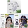 Polyester Sun Shield Cap With Wide Brim And Detachable Face Mask For Outdoor Activities