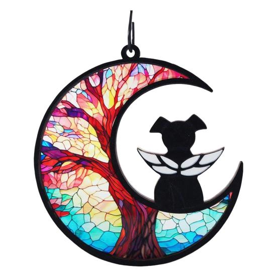 Pet Memorial Sun Catcher Dog Cat Suncatcher Pet Memorial Keepsake Stained Glass