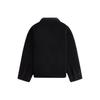 Kith Fall Classics 2024 Reversible Ola Collar Single-Breasted Drop Shoulder Long Sleeve Jacket Kids Jackets Black KHK010178-001