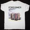 Редкая футболка FOREIGNER 1977 года Белая Унисекс Все размеры D097 Унисекс Футболка