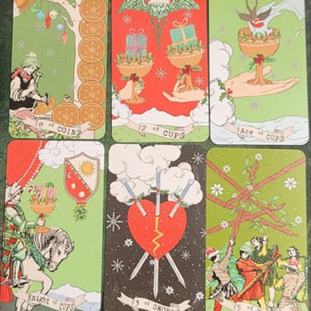 12*7cm Pixie's Whisper Tarot Deck Christmas Edition Limited Release, 78 Tarot Cards with 10+ Different Types of Card Back