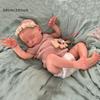BZDOLL 20 дюймов 50 см Как Настоящая Мягкий Винил Спящая Кукла Реборн Игрушка с 3D Кожей с Видимыми Венами Тканевое Тело Девочка Ребенок Подарок на День Рождения