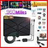 960 Miles TV Aerial Indoor Amplified Digital HDTV Antenna with 4K UHD 1080P DVB-T Freeview TV for