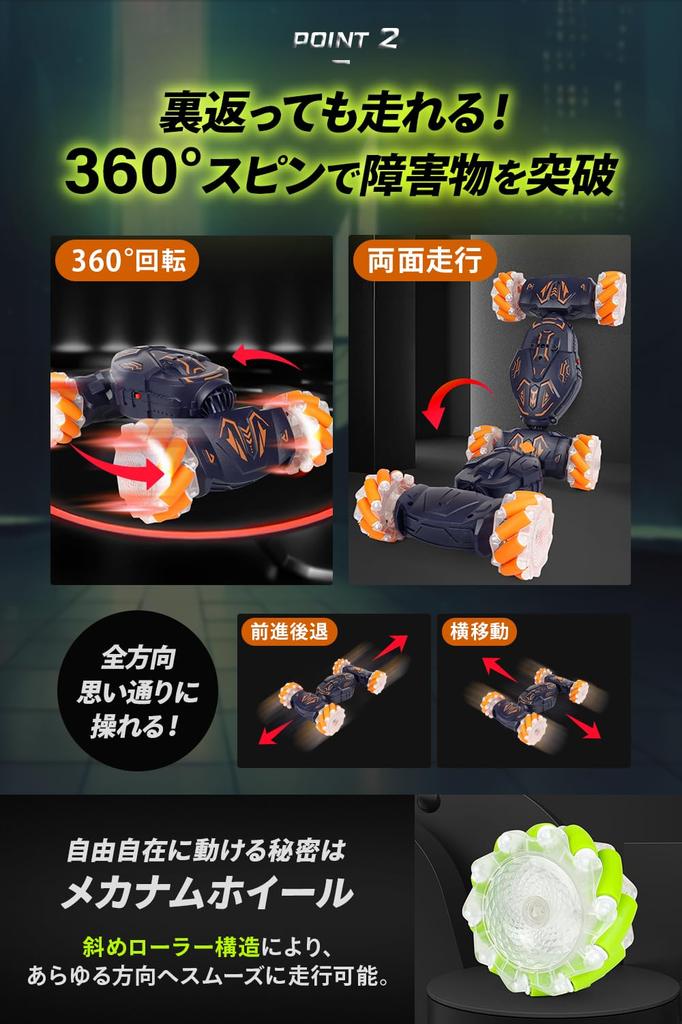 Набор для сборки радиоуправляемой машинки с управлением жестом ладони и светодиодной подсветкой — отличный подарок для мальчиков на Рождество [Возможен вариант MRG/подарок] Управление, вращение на 360°, двухсторонняя форма