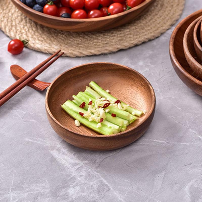 Ins Круглая деревянная тарелка поднос для еды для кухни ресторана вечеринки кафе десерт салат фрукты тарелки декоративный поднос сервировочный поднос