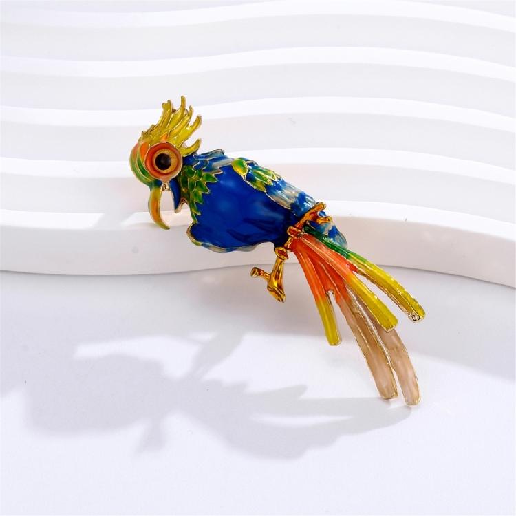 Fashionable Sophisticated Parrot Brooch Versatile Jewelry Accessory Portable for Apparel and Headwear Daily Use Items